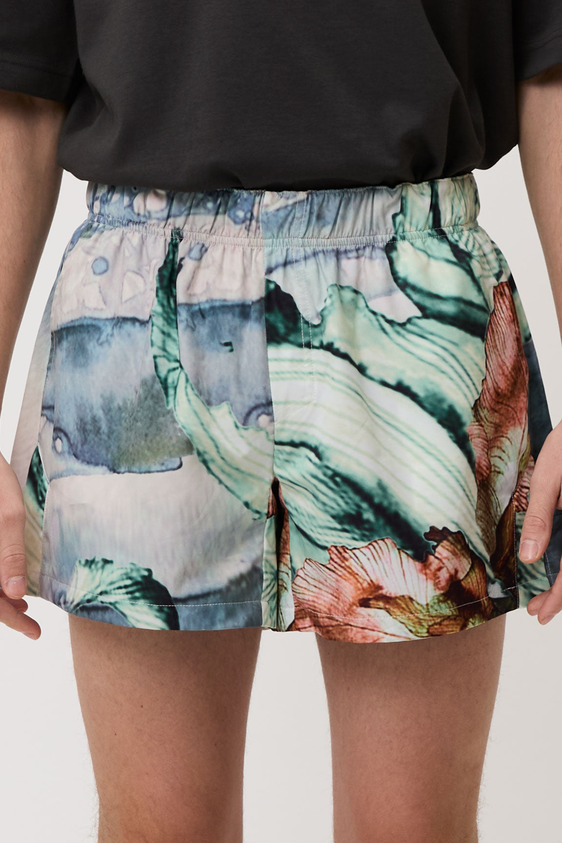 Forest Green Bloom Shorts