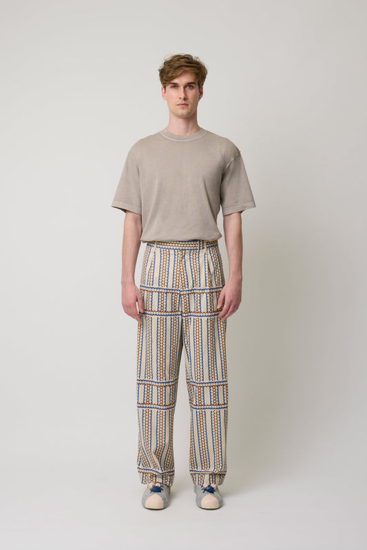 Laclos Paris, Menswear, geometric pattern, art-deco, fashion, paris, fashion week, casualwear, streetwear, pants