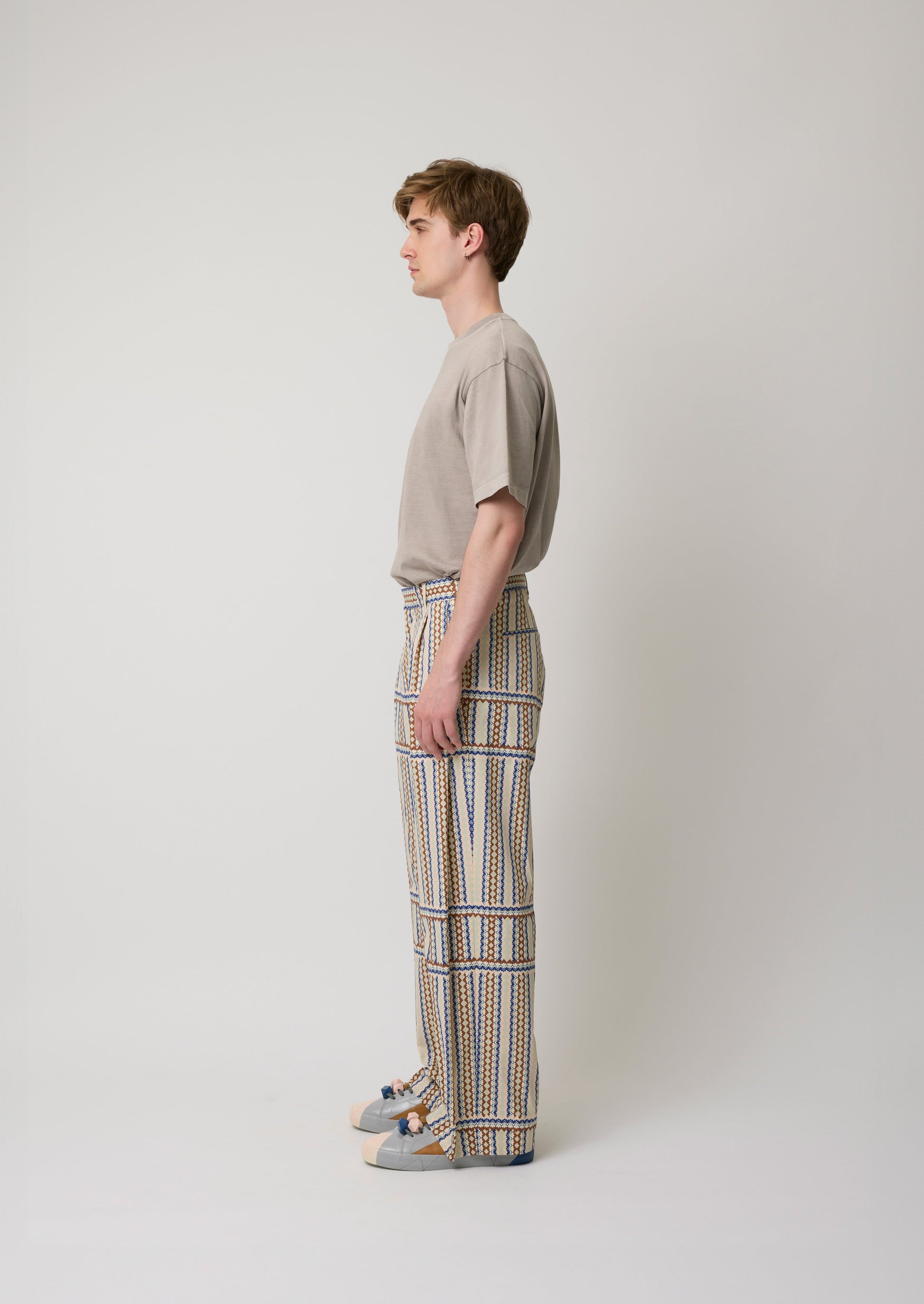 Laclos Paris, Menswear, geometric pattern, art-deco, fashion, paris, fashion week, casualwear, streetwear, pants