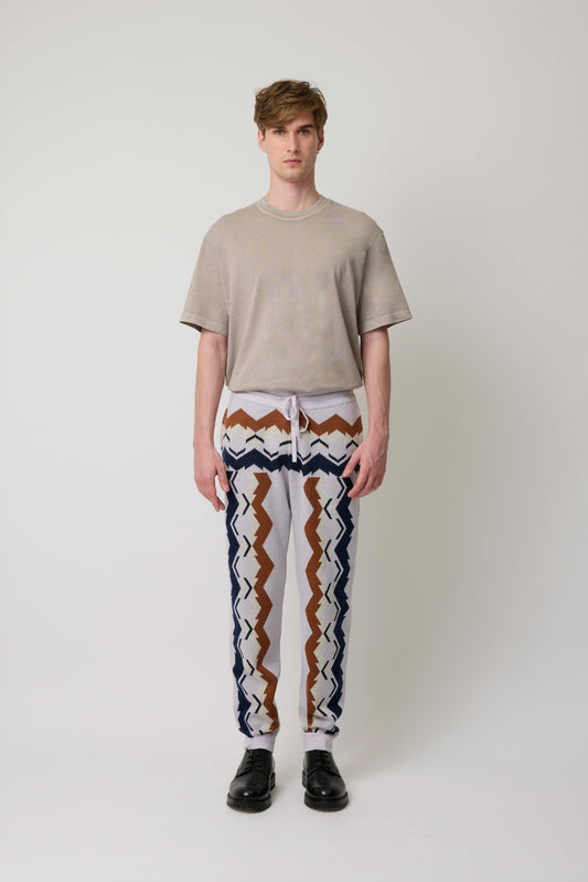 Laclos Paris, Menswear, geomteric pattern, jacquard, joggers, jogging pants,art-deco, fashion, paris, fashion week, casualwear, streetwear, pants, jacket