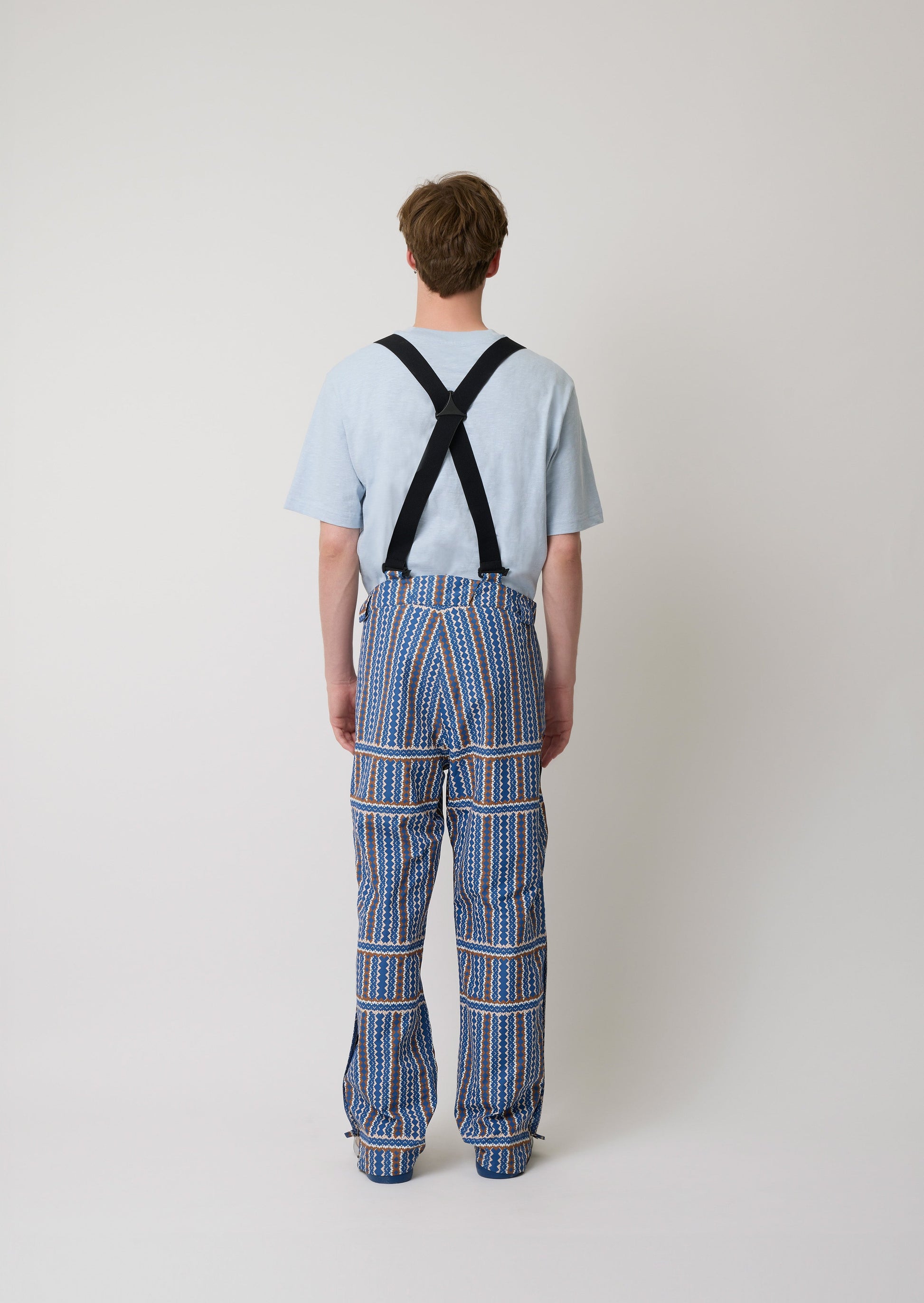 Laclos Paris, Menswear, pattern, art-deco, fashion, paris, fashion week, casualwear, streetwear, pants, pants with suspenders