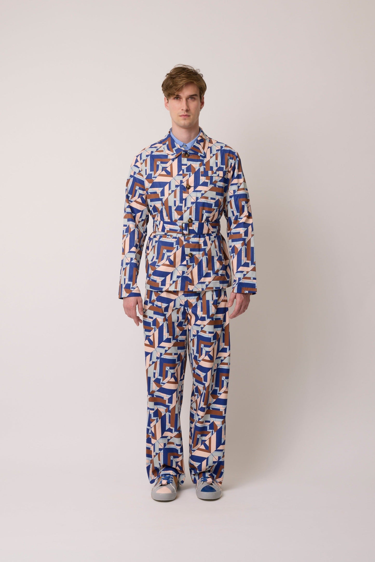 Laclos Paris, Menswear, pattern, art-deco, fashion, paris, fashion week, casualwear, streetwear, pants, jacket