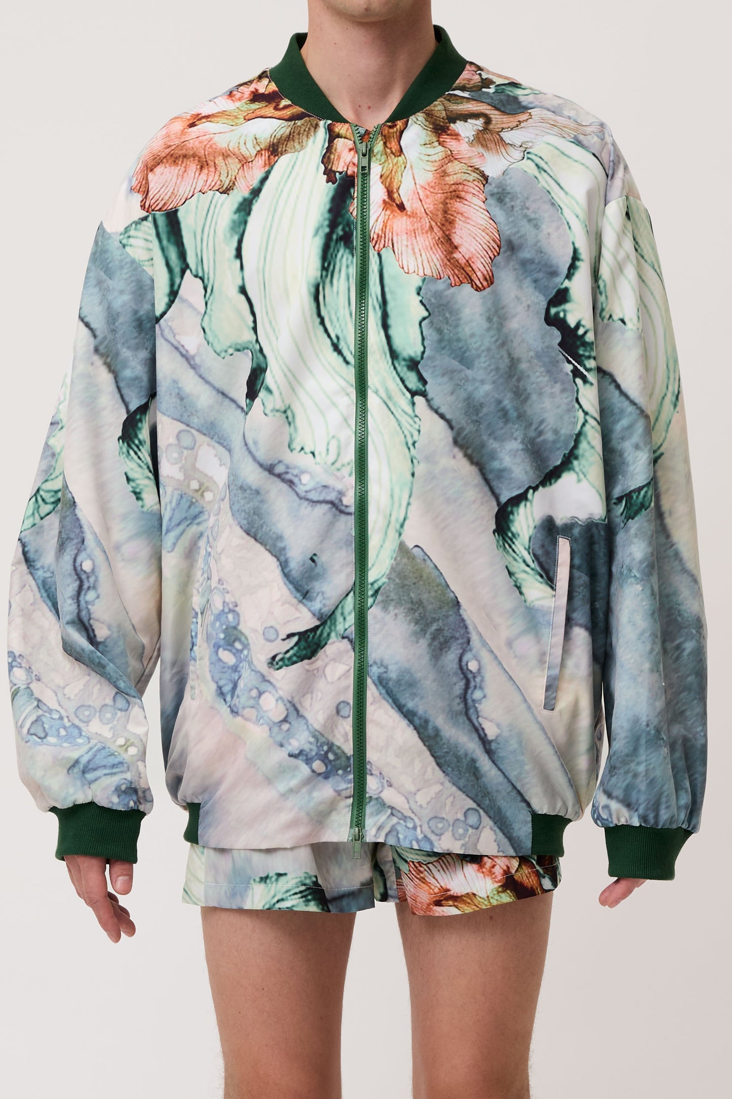 Forest Green Bloom Jacket