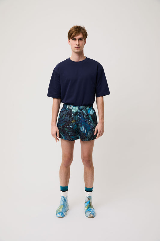 Blue Green Bloom Shorts