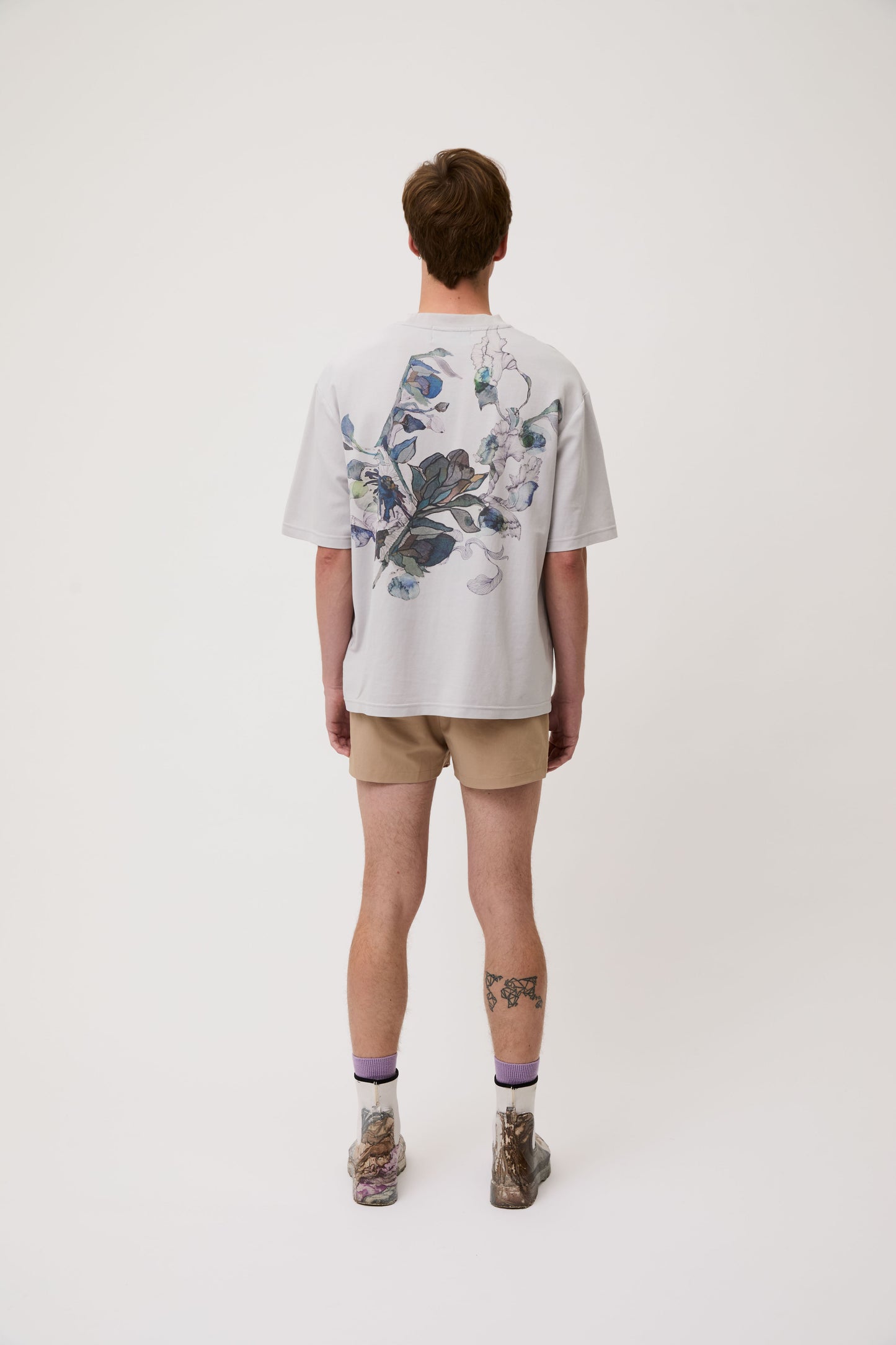 Grey Blue Bloom T-shirt